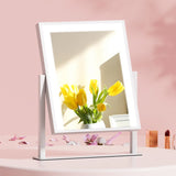 Elegant_Shop-Embellir Makeup Mirror 25x30cm Hollywood Vanity with LED Light Rotation White