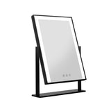 Makeup Mirrors: Embellir Makeup Mirror 30x40cm Hollywood Vanity with LED Light Rotation Black