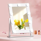 Embellir Makeup Mirror 30x38cm Hollywood Vanity with LED Light Rotation Tabletop