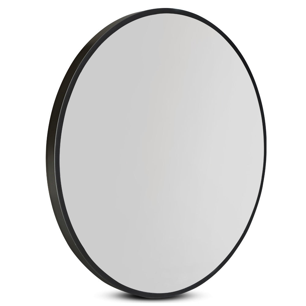 Makeup Mirrors: Embellir Wall Mirror Makeup 70cm Home Decor Framed Mirrors Bathroom Round Black