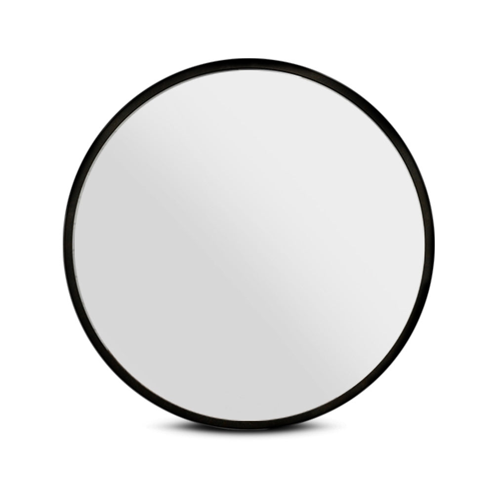 Makeup Mirrors: Embellir Wall Mirror Makeup 90cm Home Decor Framed Mirrors Bathroom Round Black