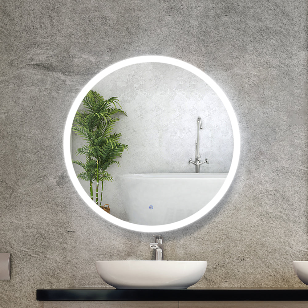 Mirrors: Embellir Wall Mirror 80cm with Led light Makeup Home Decor Bathroom Round Vanity