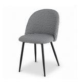 Kitchen & Dining Chairs: Artiss Dining Chairs Set of 2 Linen Solid Curved Houndstooth