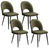 Artiss Dining Chairs Set of 4 Velvet Hollow Green