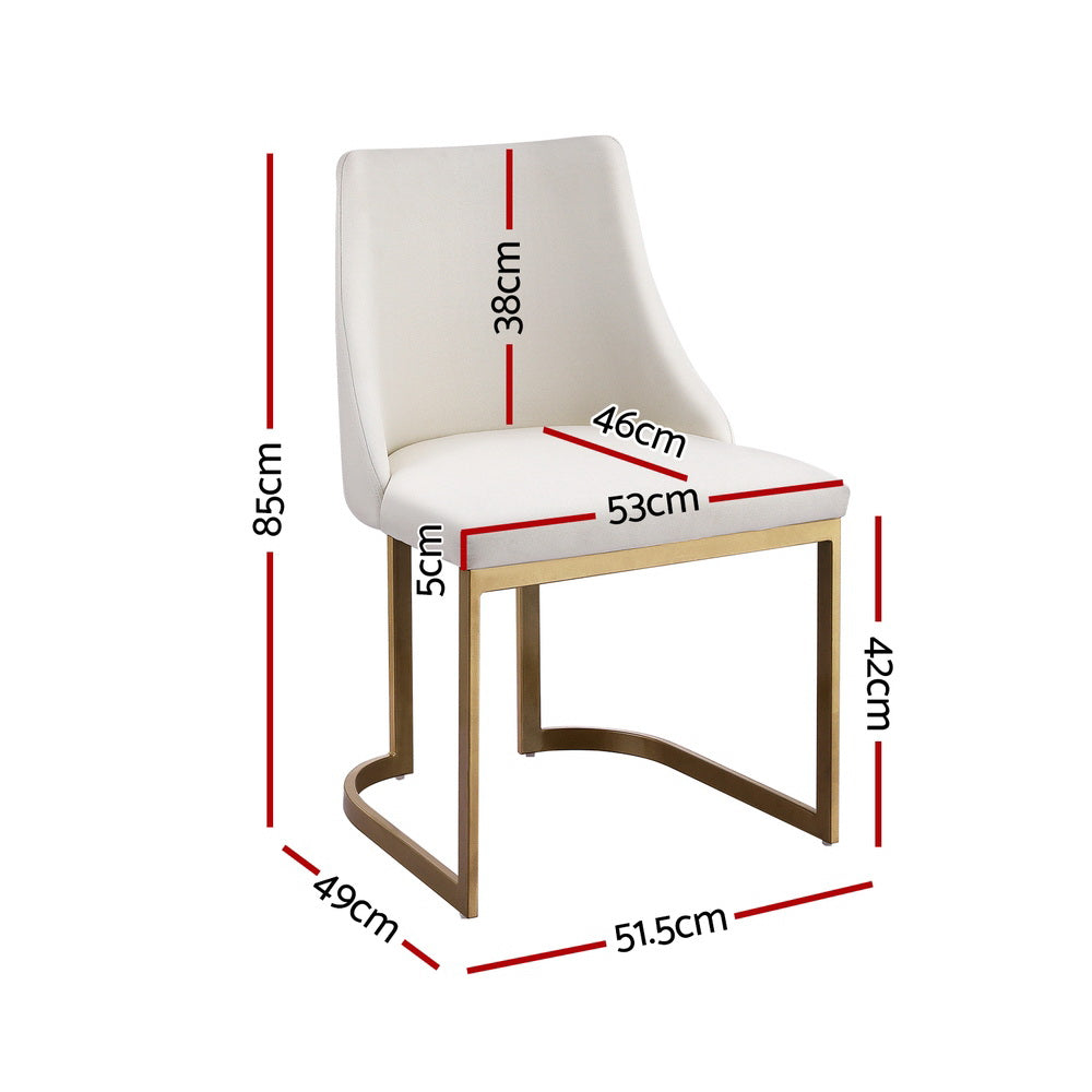 Dining Set: Artiss Dining Chairs Set of 2 Linen Fabric Frame Beige