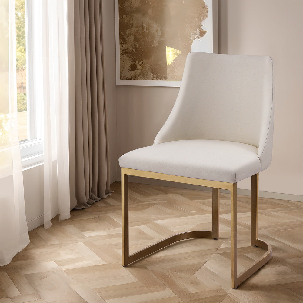 Dining Set: Artiss Dining Chairs Set of 2 Linen Fabric Frame Beige