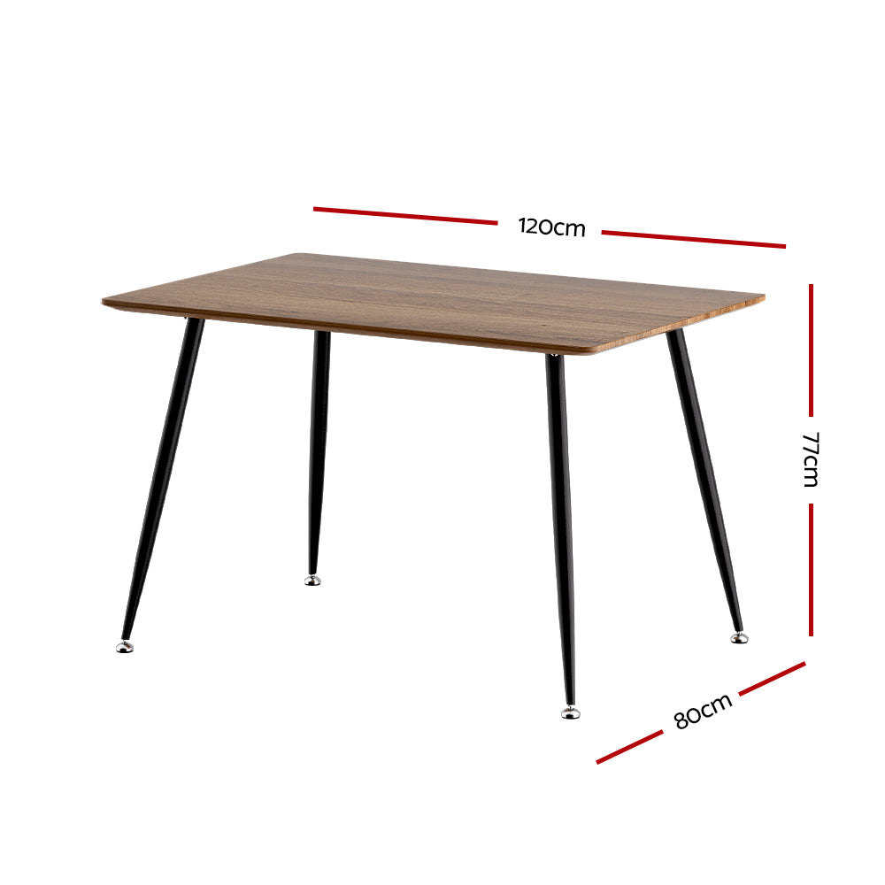 Dining Tables: Artiss Dining Table 4 Seater Kitchen Cafe Wooden Table Rectangular 120CM