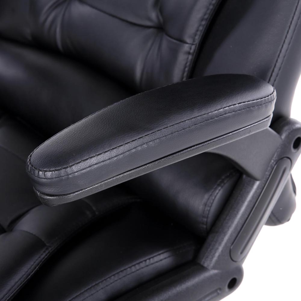 Massage Chairs: Artiss 8 Point Massage Office Chair Heated Seat Recliner PU Black