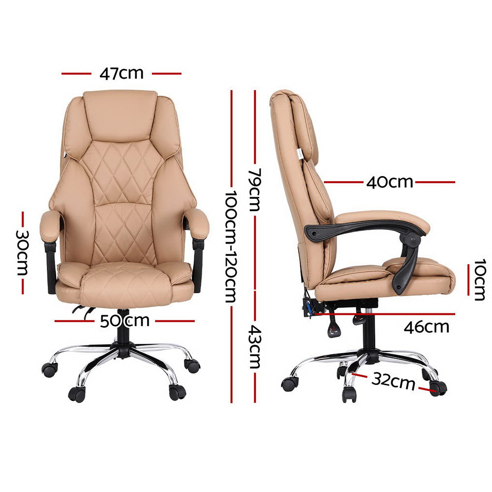 Massage Chairs: Artiss Massage Office Chair Computer Chairs High Back