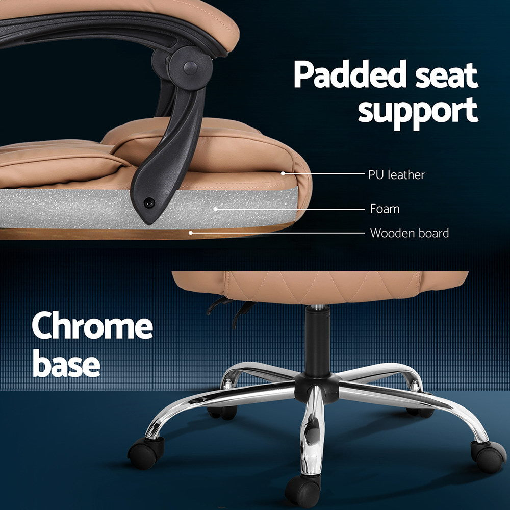 Massage Chairs: Artiss Massage Office Chair Computer Chairs High Back