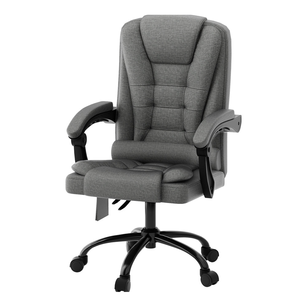 Massage Chairs: Artiss 2 Point Massage Office Chair Fabric Black