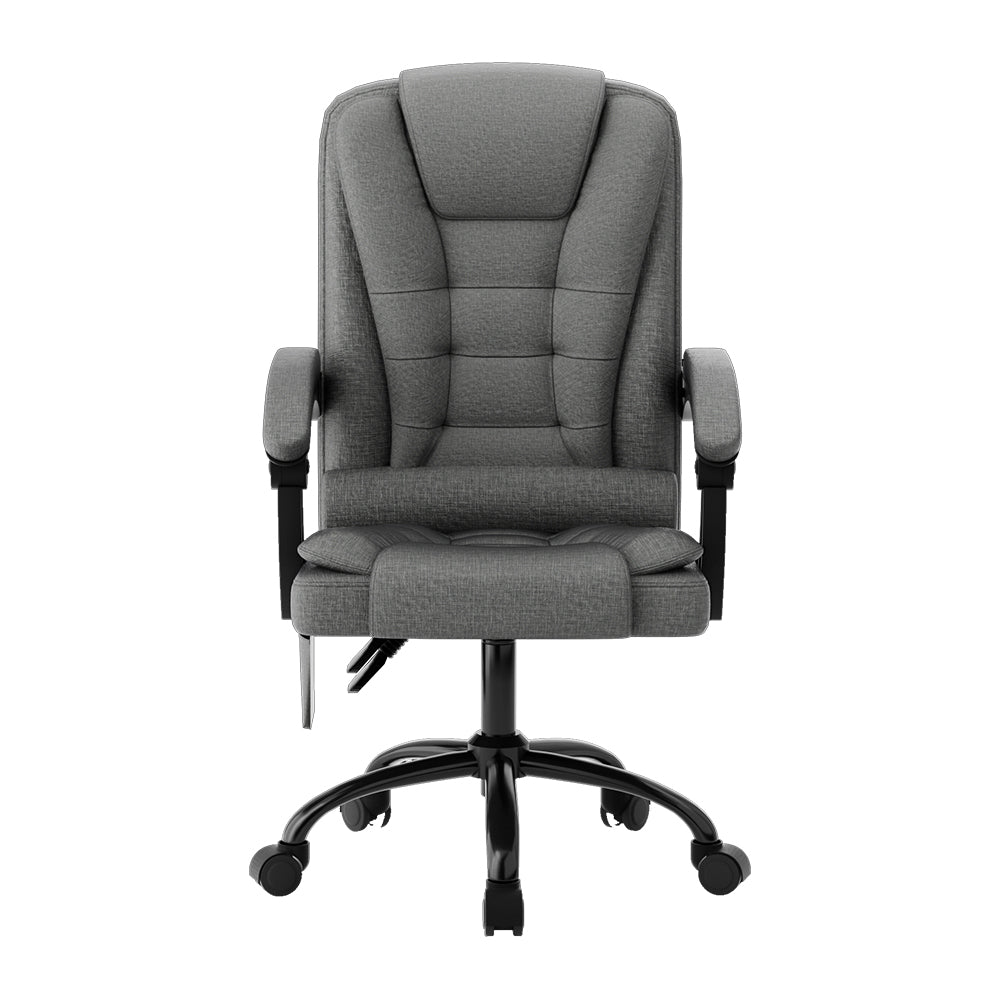 Massage Chairs: Artiss 2 Point Massage Office Chair Fabric Black