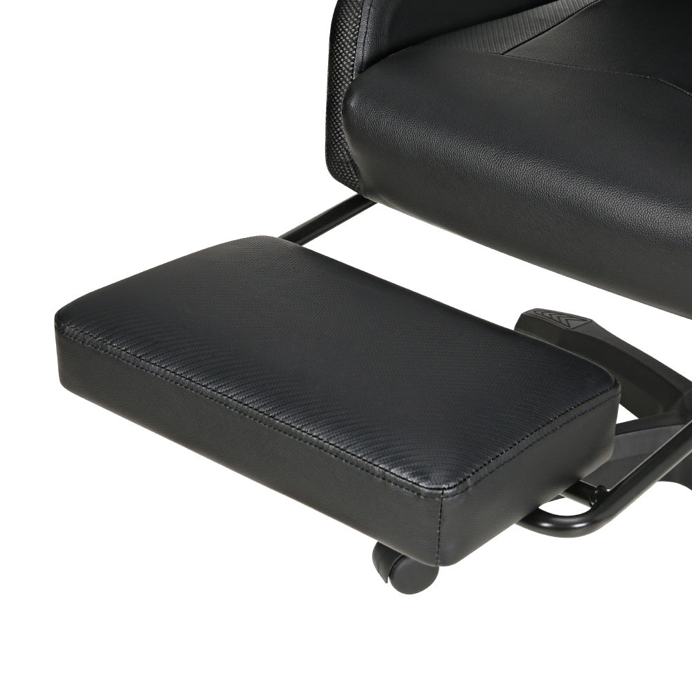 Massage Chairs: Artiss 6 Point Massage Gaming Office Chair 7 LED Footrest Black