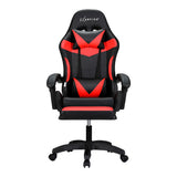 Massage Chairs: Artiss 6 Point Massage Gaming Office Chair 7 LED Footrest Red