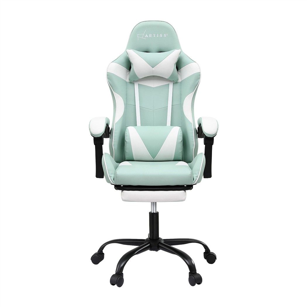 Artiss Ergonomic Gaming Office Chair with 2 Point Message Mint Green