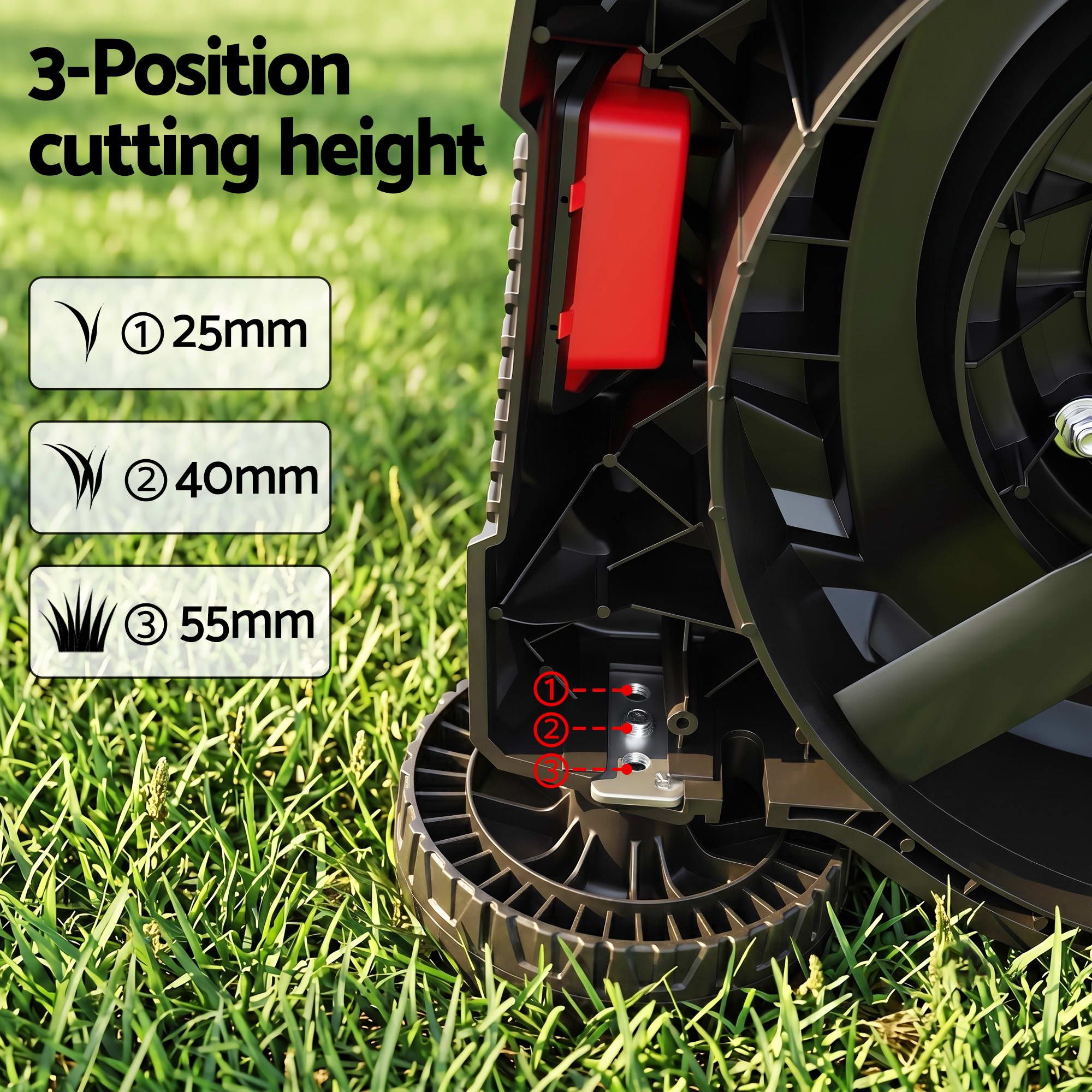 Giantz Petrol Lawn Mower 149cc 4 Stroke Hand Push 16in Grass Cutter Lawnmower