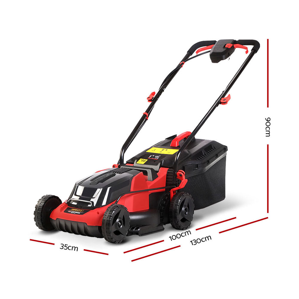Outdoor Power Equipment: Giantz Lawn Mower Cordless 40V Battery Electric Lawnmower 34cm Width