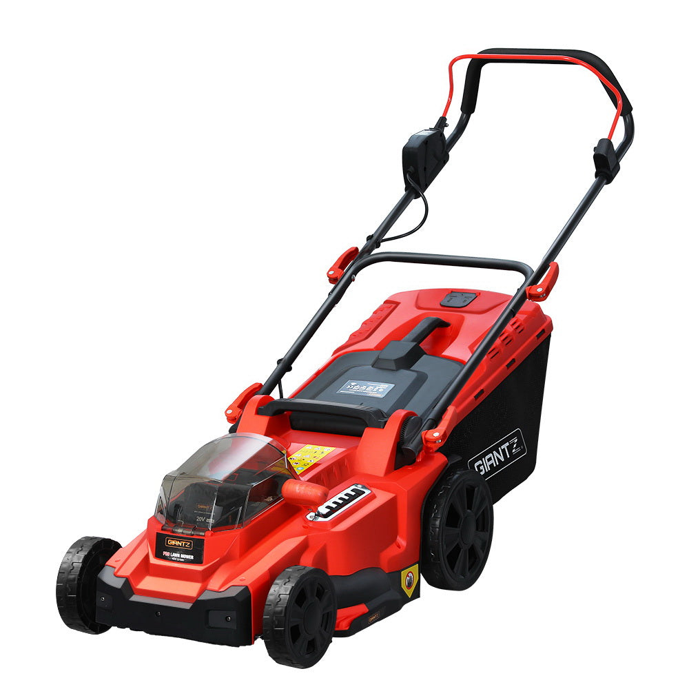 Outdoor Power Equipment: Giantz Lawn Mower 37cm Cutting Width Cordless 40V Electric Lawnmower