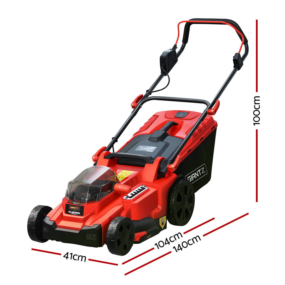 Outdoor Power Equipment: Giantz Lawn Mower 37cm Cutting Width Cordless 40V Electric Lawnmower