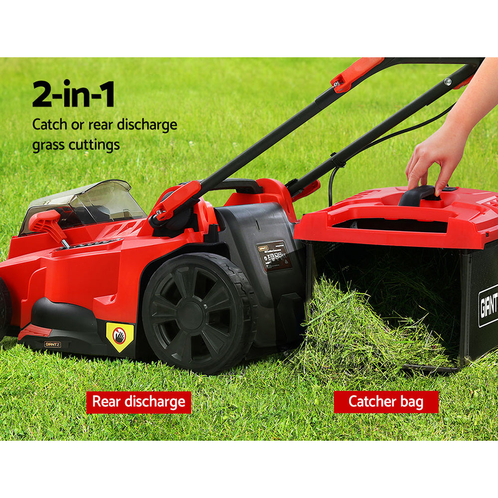 Outdoor Power Equipment: Giantz Lawn Mower 37cm Cutting Width Cordless 40V Electric Lawnmower