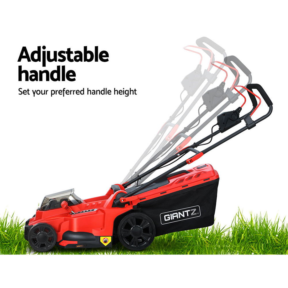 Outdoor Power Equipment: Giantz Lawn Mower 37cm Cutting Width Cordless 40V Electric Lawnmower