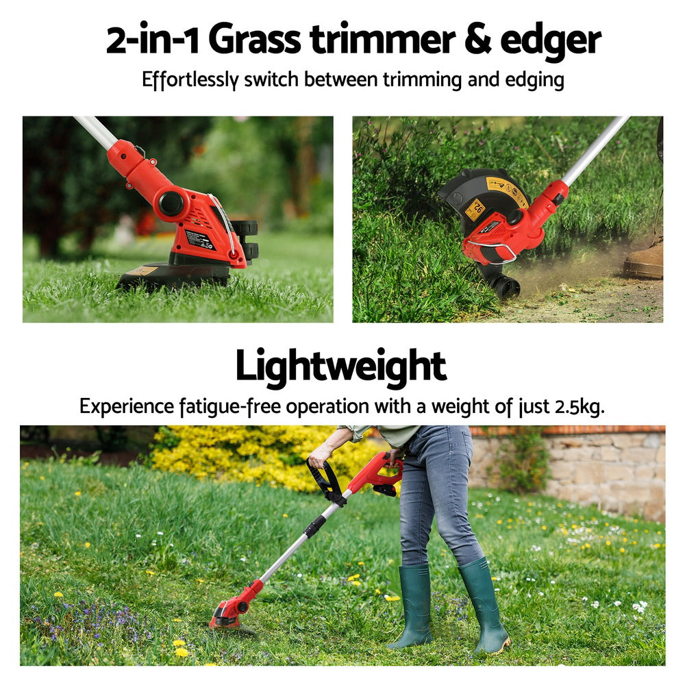 Gardening Tools: Giantz 20V Cordless Line Trimmer Lawn Whipper Grass Snipper