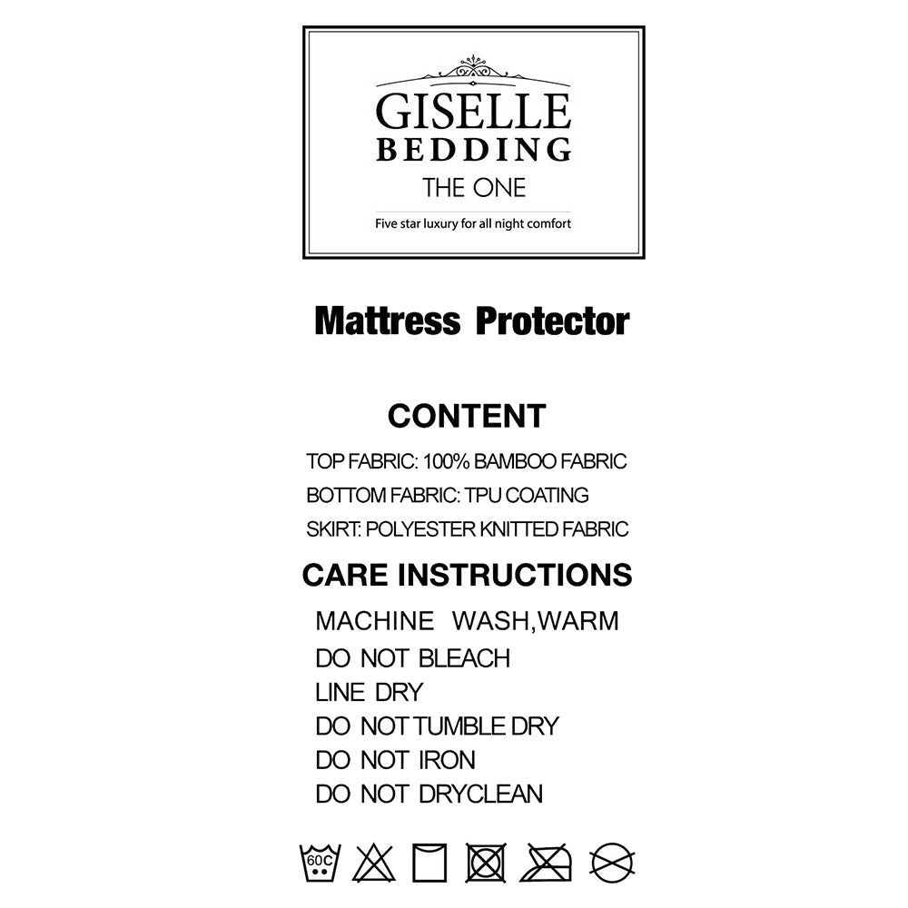 Mattress Protectors: Giselle Bedding Mattress Protector Queen