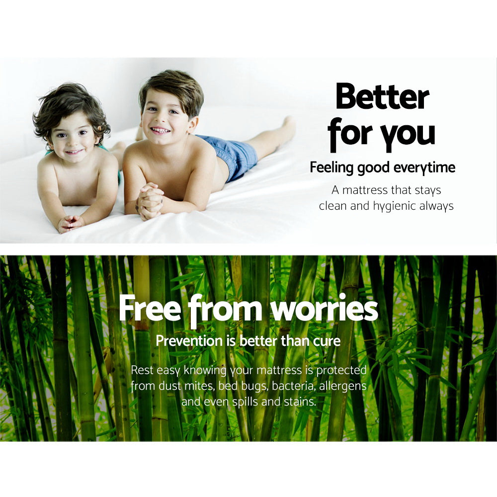 Mattress Protectors: Giselle Bedding Mattress Protector Bamboo Double