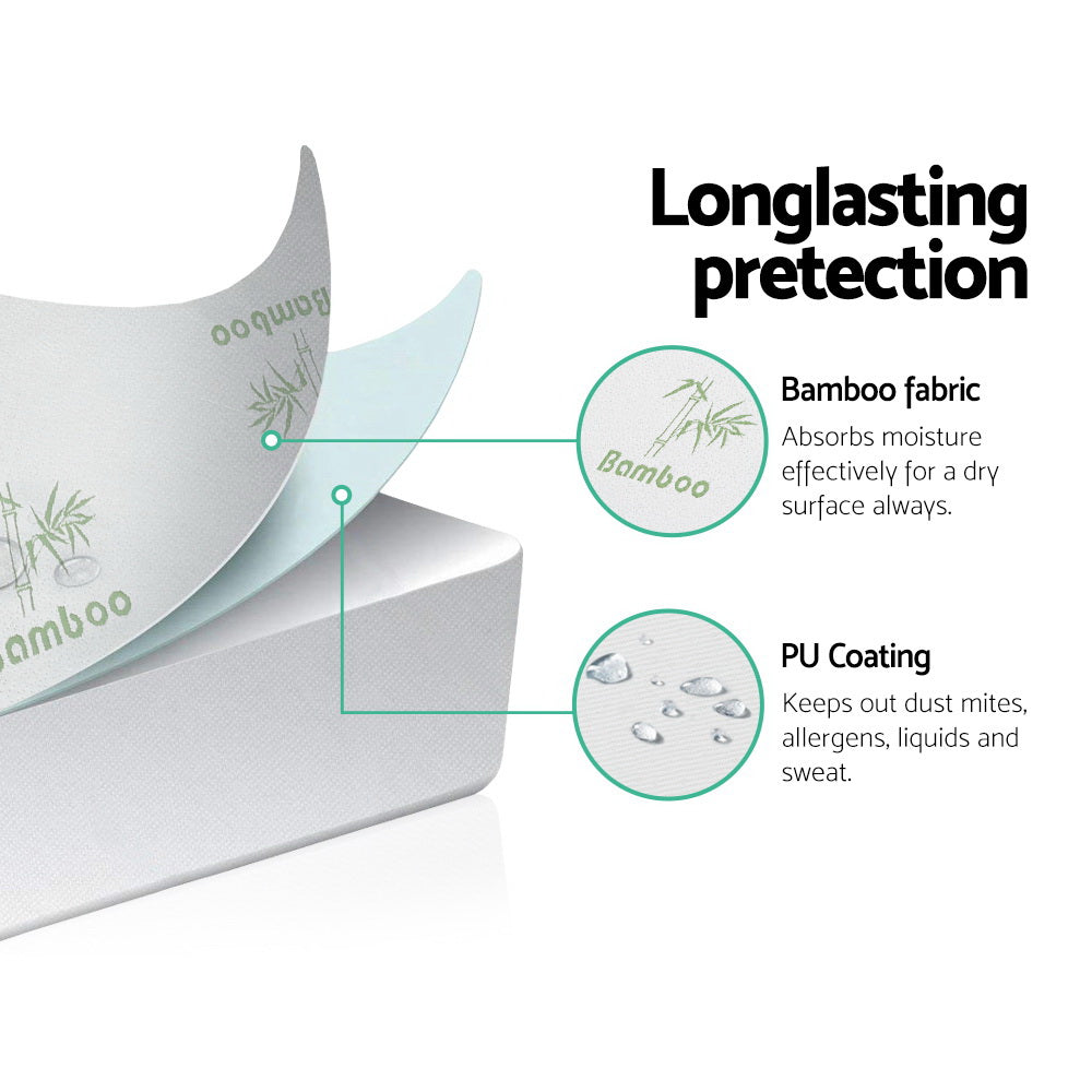 Mattress Protectors: Giselle Bedding Mattress Protector Bamboo Double