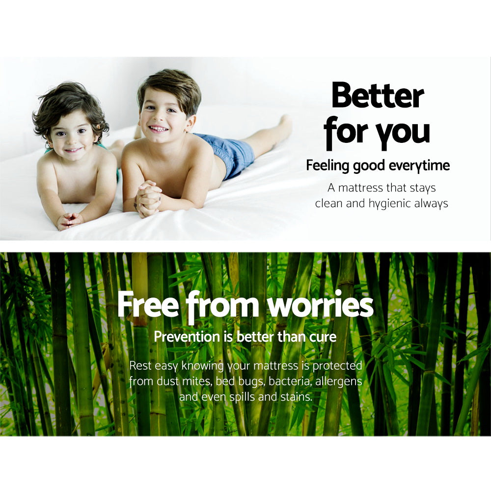 Mattress Protectors: Giselle Bedding Mattress Protector Bamboo Single