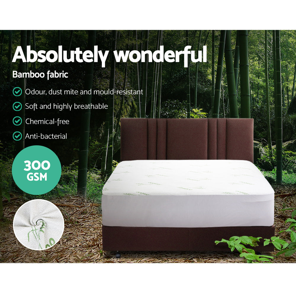 Mattress Protectors: Giselle Bedding Mattress Protector Bamboo Single