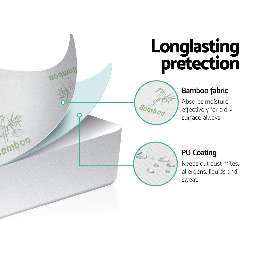 Mattress Protectors: Giselle Bedding Mattress Protector Bamboo Single