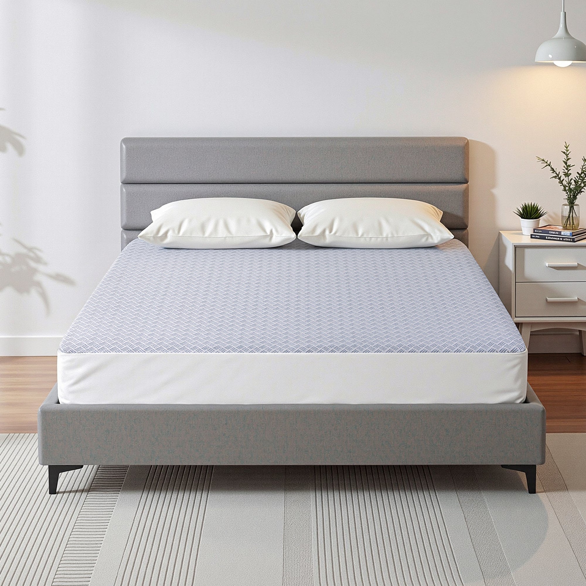 Mattress Protectors: Giselle Cooling Mattress Protector Waterproof Deep Pocket Fitted Cover Queen