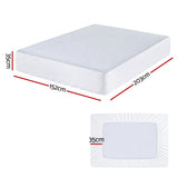 Mattress Protectors: Giselle Cooling Mattress Protector Waterproof Deep Pocket Fitted Cover Queen