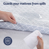 Mattress Protectors: Giselle Cooling Mattress Protector Waterproof Deep Pocket Fitted Cover Queen