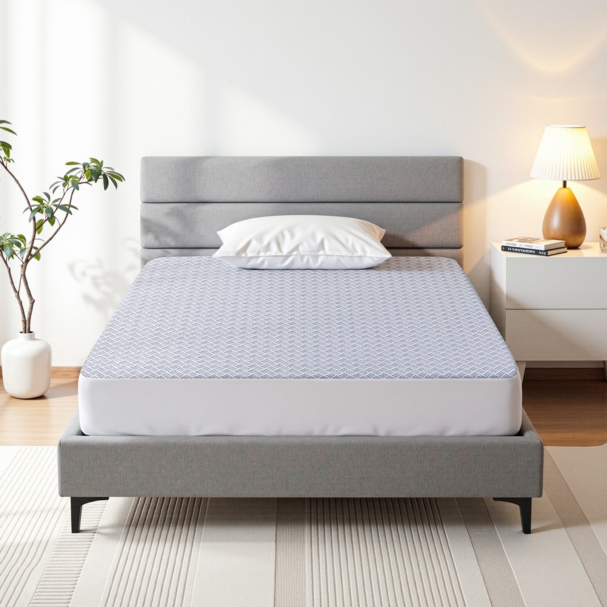Mattress Protectors: Giselle Cooling Mattress Protector Waterproof Deep Pocket Fitted Cover Single