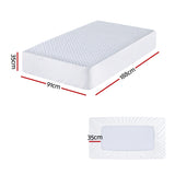 Mattress Protectors: Giselle Cooling Mattress Protector Waterproof Deep Pocket Fitted Cover Single