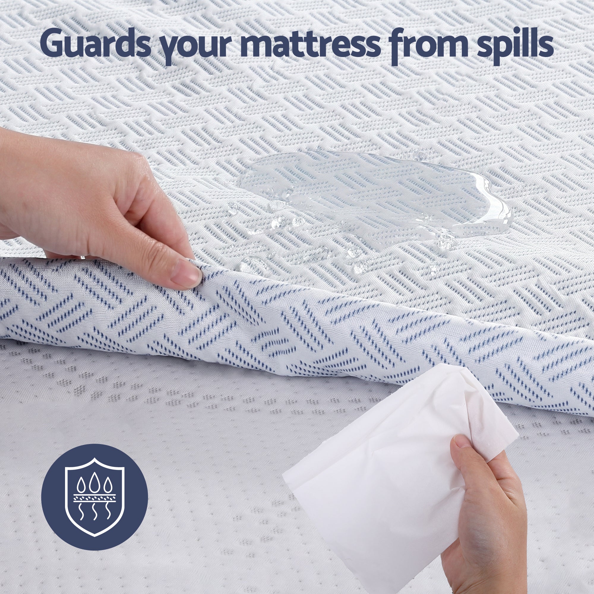Mattress Protectors: Giselle Cooling Mattress Protector Waterproof Deep Pocket Fitted Cover Single