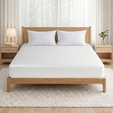 Mattress Protectors: Giselle Waterproof Mattress Protector 100% Cotton Quilted Fitted Cover Double