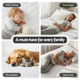 Mattress Protectors: Giselle Waterproof Mattress Protector 100% Cotton Quilted Fitted Cover King