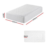 Mattress Protectors: Giselle Waterproof Mattress Protector 100% Cotton Quilted Fitted Cover King Single