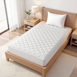 Mattress Protectors: Giselle Waterproof Mattress Protector 100% Cotton Quilted Fitted Cover Single