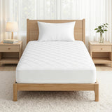 Mattress Protectors: Giselle Waterproof Mattress Protector 100% Cotton Quilted Fitted Cover Single