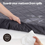 Mattress Protectors: Giselle Water-Resistant Mattress Protector Microfiber 360° Fit Queen