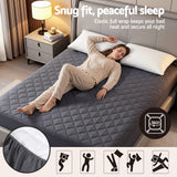 Mattress Protectors: Giselle Water-Resistant Mattress Protector Microfiber 360° Fit Queen