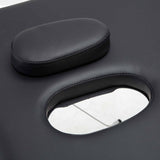 Zenses Massage Table 75cm Portable 2 Fold Aluminium Beauty Bed Black