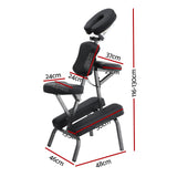 Massage Chairs: Zenses Portable Massage Chair Lightweight Folding Tattoo Lash Beauty Bed
