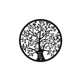 3D Wall Art: Artiss Metal Wall Art Hanging Sculpture Home Decor Leaf Tree of Life Round Frame