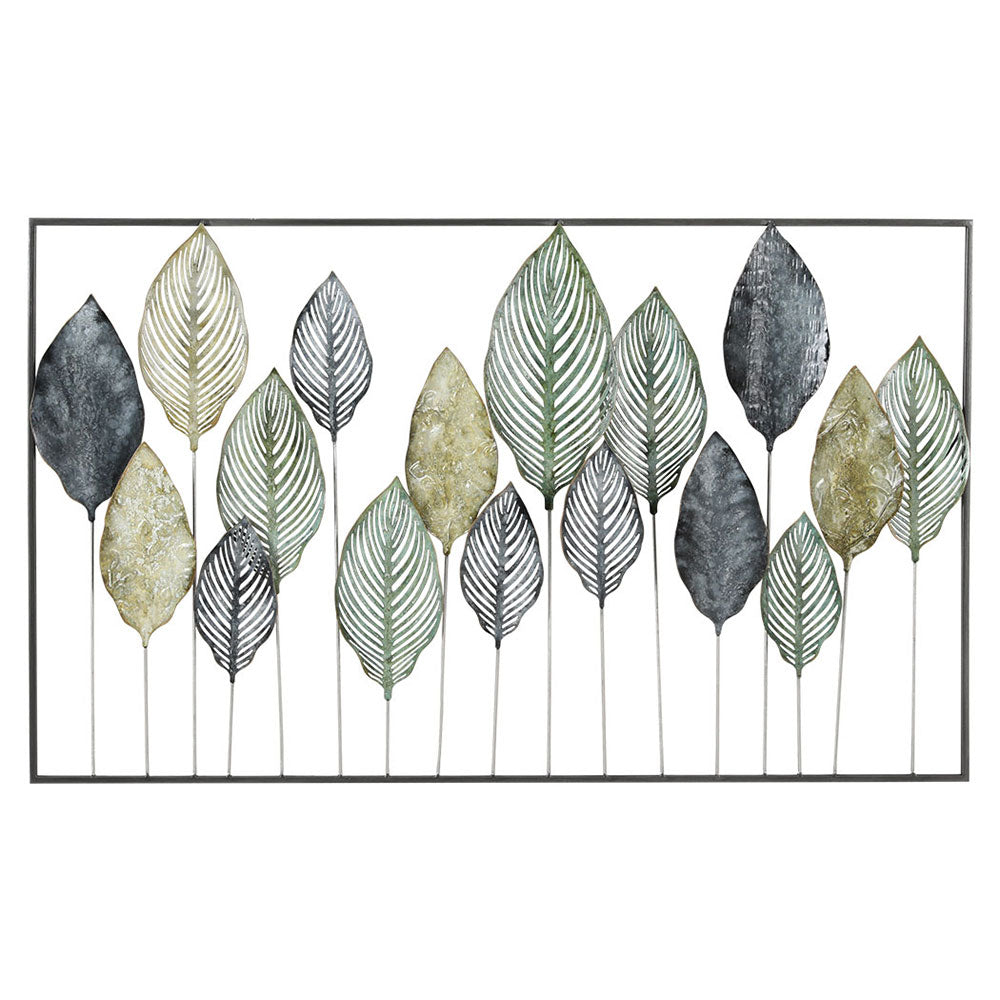 3D Wall Art: Artiss Metal Wall Art Hanging Sculpture Home Decor Leaf Tree of Life Framed