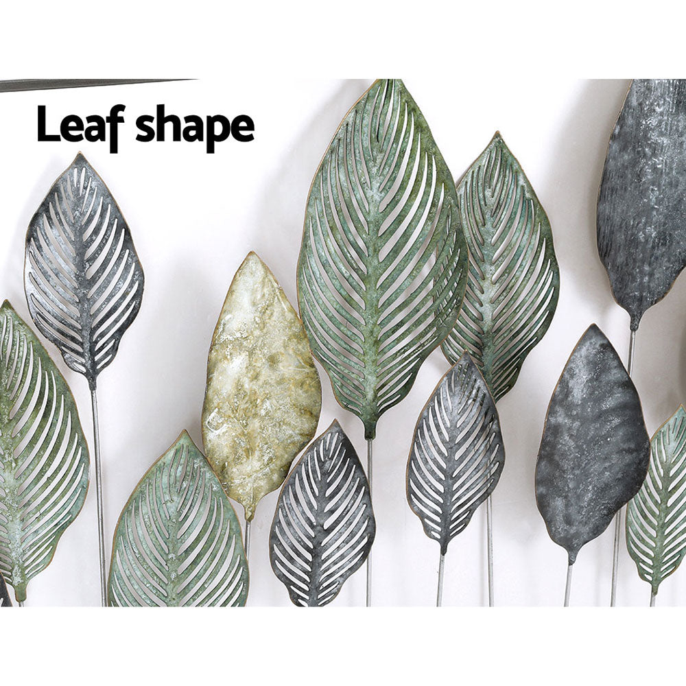 3D Wall Art: Artiss Metal Wall Art Hanging Sculpture Home Decor Leaf Tree of Life Framed